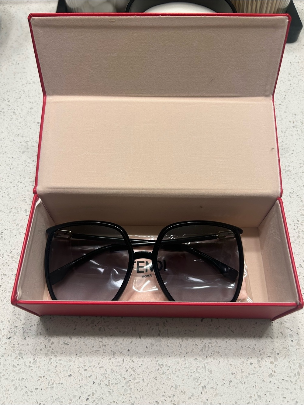 Fendi Black Oversized Women's Sunglasses